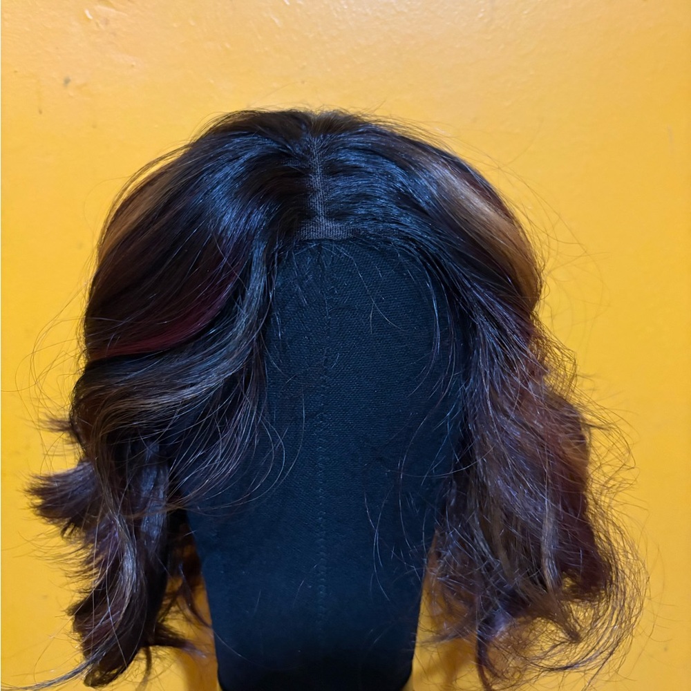 Martini wigs Montana Black, blonde -and burgundy Short Wavy Women's Wig